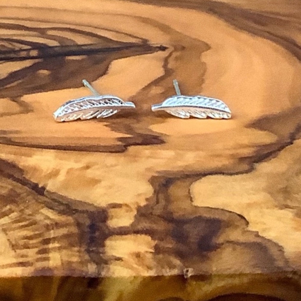 ♨️ 925 Sterling Silver Leaf Stud Earrings